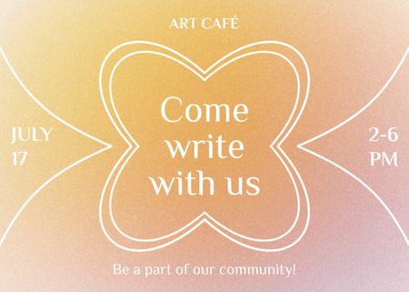 Platilla de diseño Art Cafe Invitation Postcard 5x7in