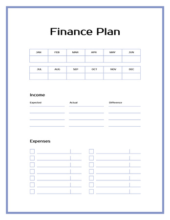 Фінансово-бюджетний план Notepad 8.5x11in – шаблон для дизайну