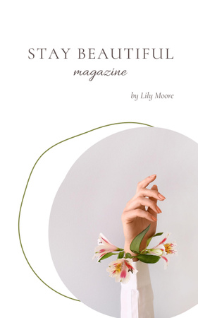 Tippek a női szépségápoláshoz fehéren Book Cover tervezősablon
