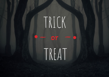 Scary Forest And Halloween Night Celebration Announce Flyer A5 Horizontal – шаблон для дизайну