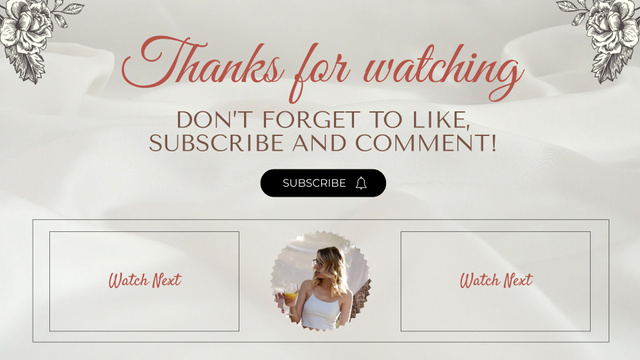 Template di design Wedding Vlog With Episodes In Beige YouTube outro
