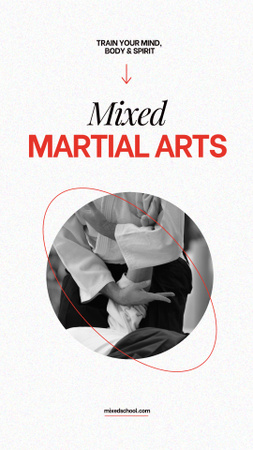 Közlemény a harcművészeti oktatásról Instagram Story tervezősablon