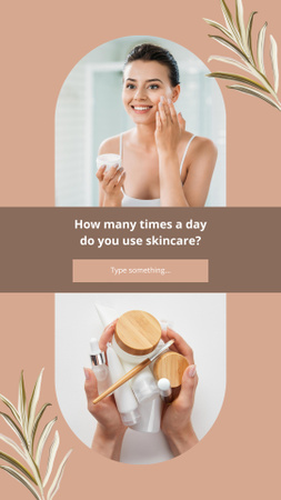 Kérdőív a bőrápolásról Instagram Story tervezősablon