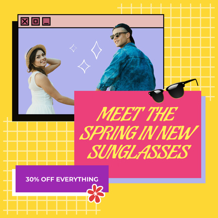 Ontwerpsjabloon van Animated Post van Sunglasses Collection For Spring