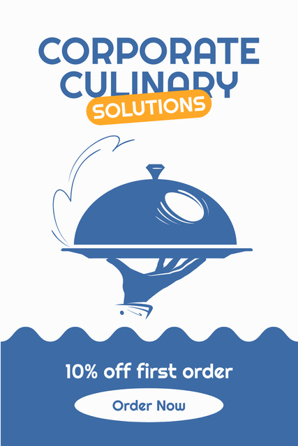 Discount on First Order of Corporate Catering Pinterest Design Template