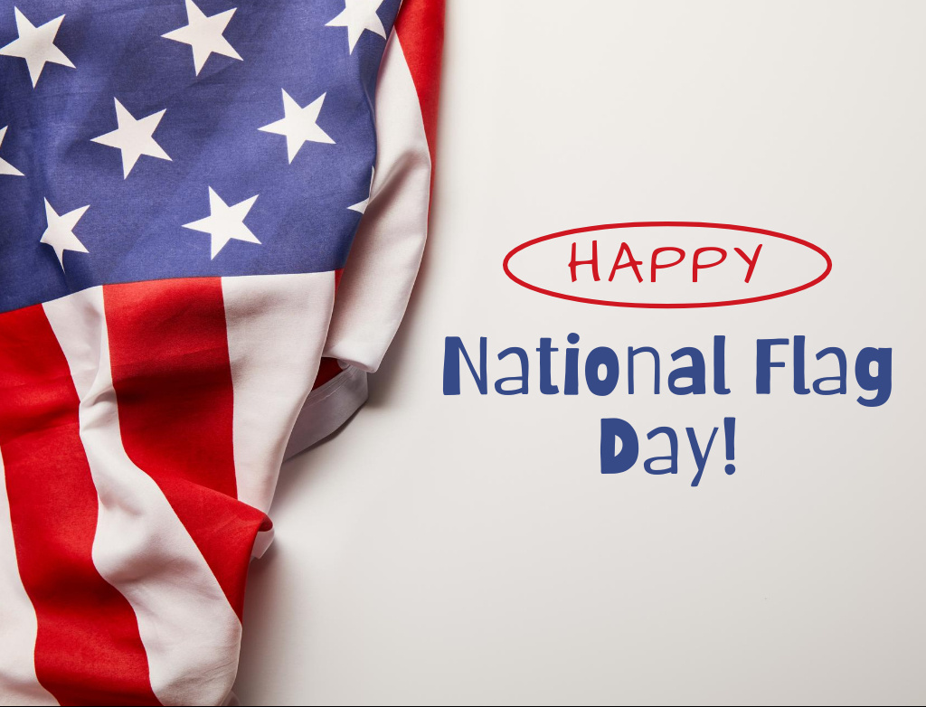 Modèle de visuel Greeting on USA National Flag Day - Postcard 4.2x5.5in