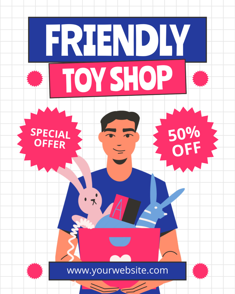 Special Offer at Toy Store Instagram Post Vertical – шаблон для дизайна