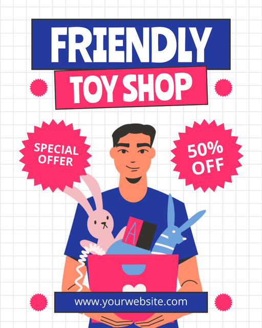 Special Offer at Toy Store Instagram Post Vertical Design Template