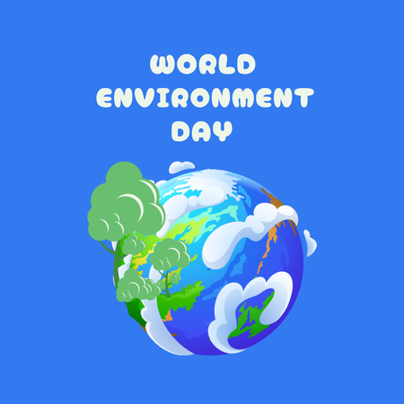 Ontwerpsjabloon van Instagram van World Environment Day Celebrate Announcement