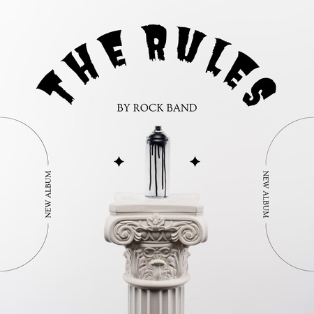 Ontwerpsjabloon van Album Cover van The Rules By Rock Band