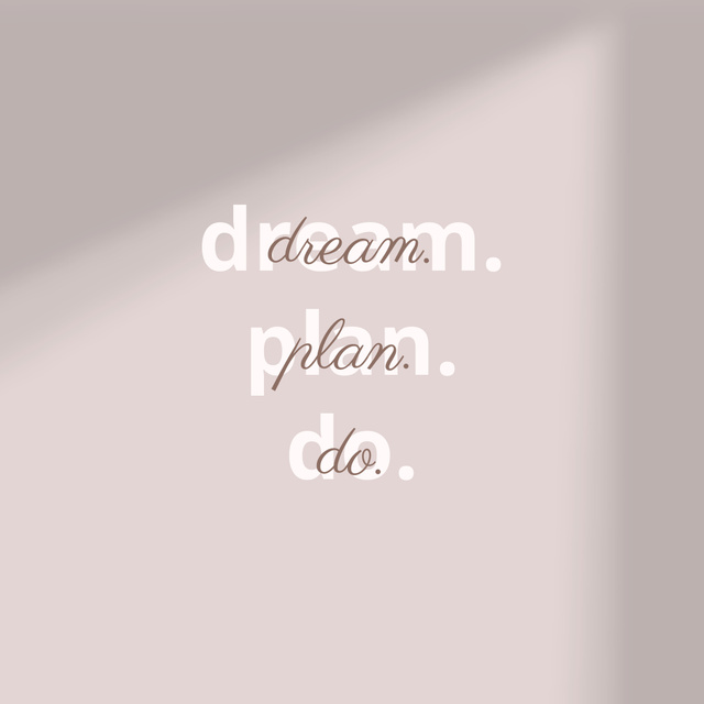 Motivational and Inspirational Phrase about Dreams Instagram Šablona návrhu