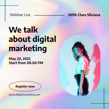 Hosting Digital Marketing Webinar on Gradient Instagram Design Template