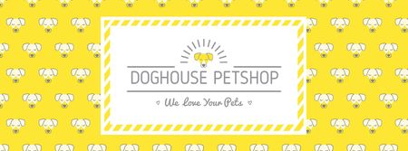 Pet shop bright Annoucement Facebook cover tervezősablon