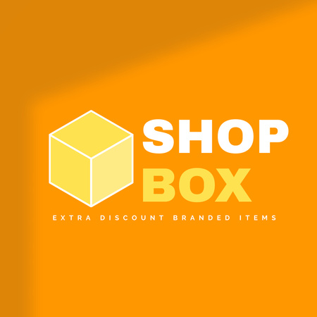 Store Emblem with Box Logo 1080x1080pxデザインテンプレート