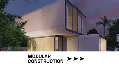 Construction Services with Pre-Fabricated Modules Full HD video Design Template