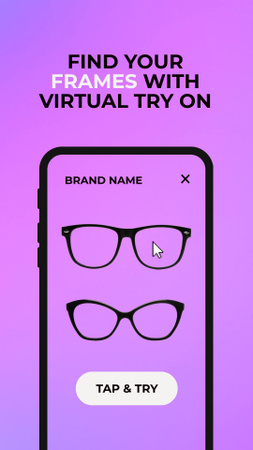 Virtual Trying Eyeglass Frames TikTok Video Design Template