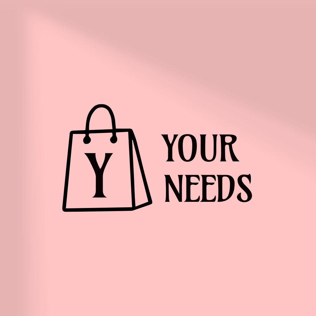 Store Ad with Shopping Bag Logo – шаблон для дизайна