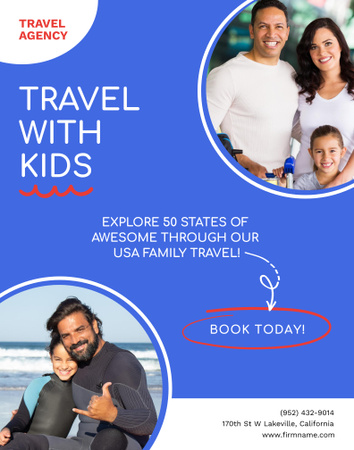 Travel Tour Offer for Family Poster 22x28in Design Template