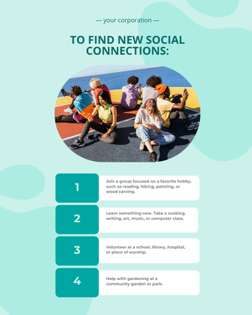 Socialization Tips for Youth Poster 16x20in Šablona návrhu
