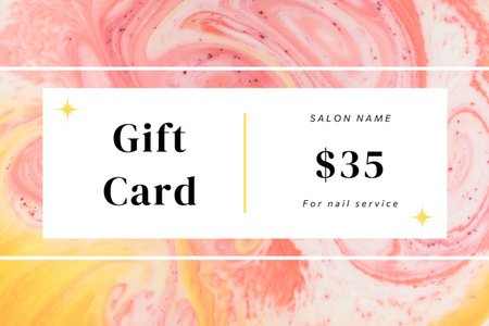 Special Discount for Nail Services Gift Certificate Design Template