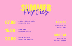 Summer Party Announcement in Club