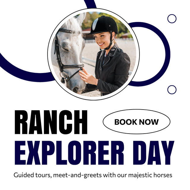 Designvorlage Book Seat on Horse Ranch Tour für Instagram