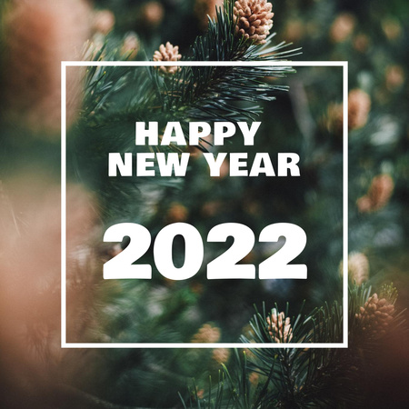 Cute New Year Holiday Greeting Instagram Design Template