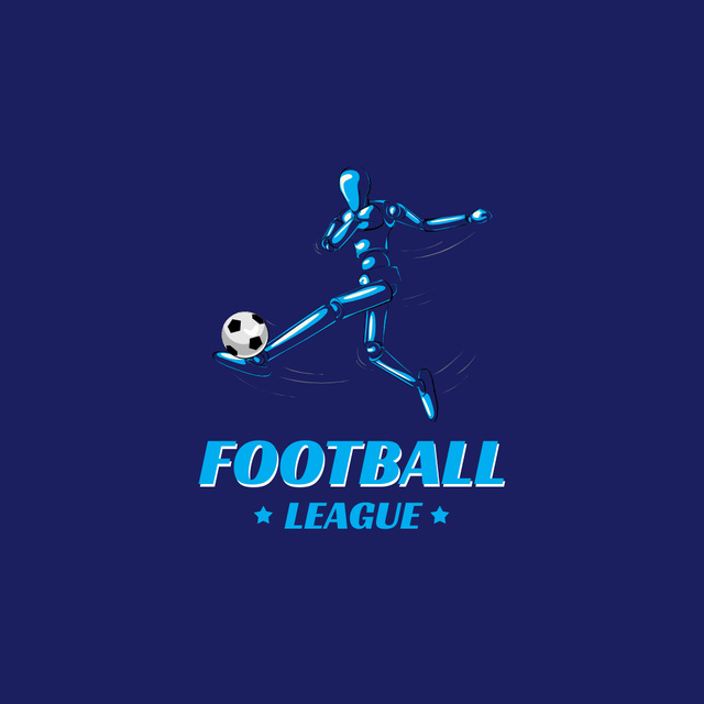 Modèle de visuel football league  logo design - Logo