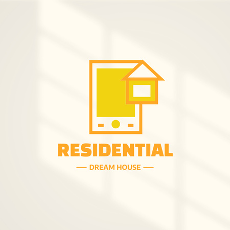 Residential House Services Offer Logo Tasarım Şablonu