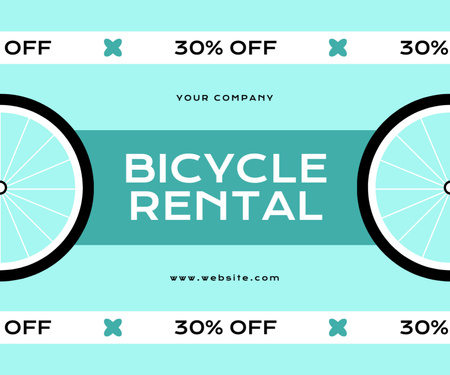 Custos reduzidos para aluguel de bicicletas Medium Rectangle Modelo de Design