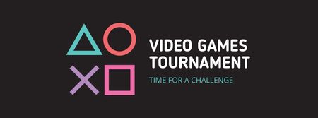Video Game Tournament Announcement Facebook cover tervezősablon