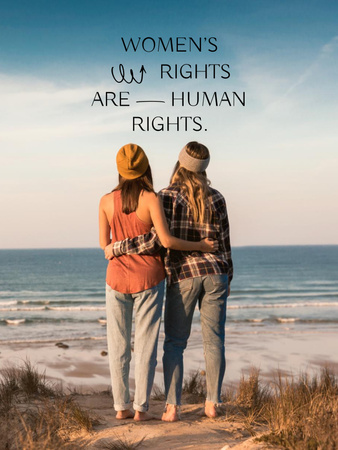 Awareness about Women's Rights Poster 36x48in Design Template