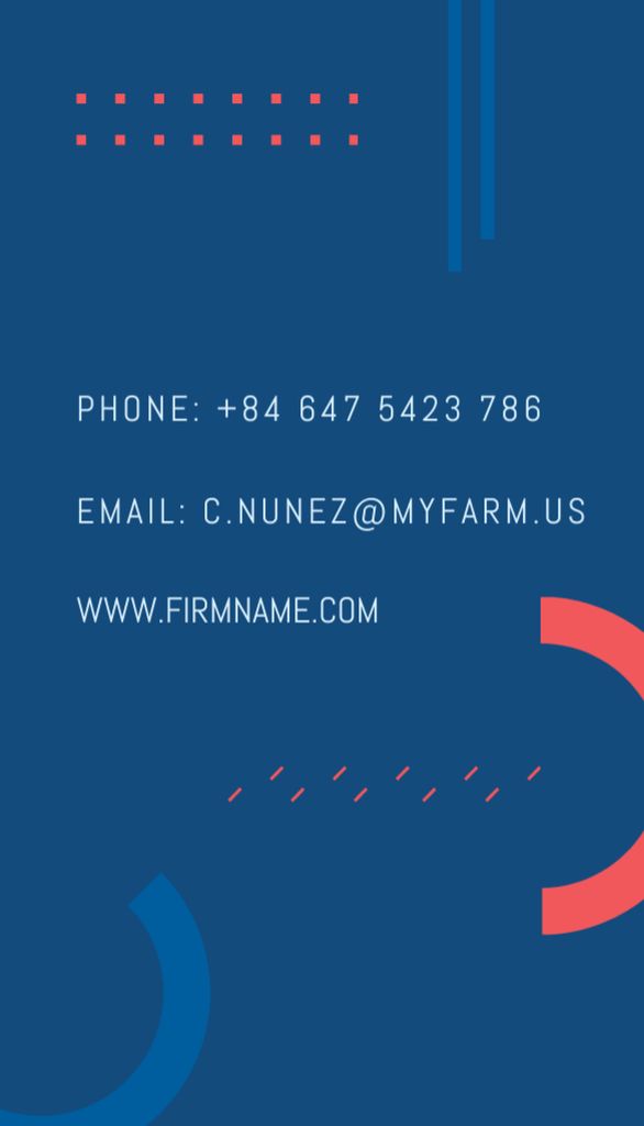 Modèle de visuel Organic Farm Contacts with Older Man Farmer - Business Card US Vertical