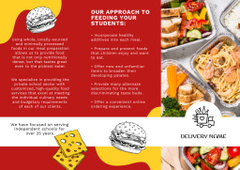 School Food Ad with Lunch Boxes And Approach Description
