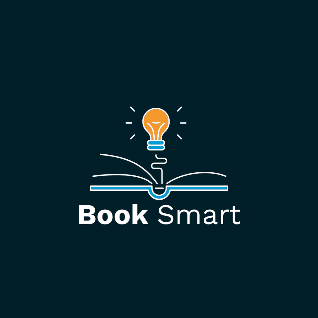 Emblem of Book Store Logo 1080x1080pxデザインテンプレート