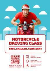 Professional Motorcycle Driving Class With Catchy Slogan