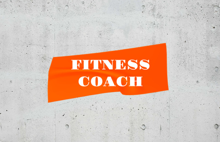Fitness Coach Service Offer Business Card 85x55mm Design Template
