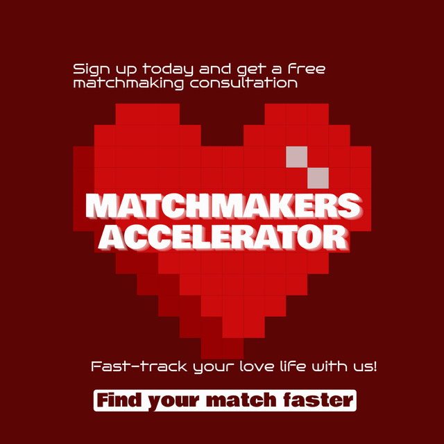 Plantilla de diseño de Find Your Match Faster with Our Services Instagram AD 