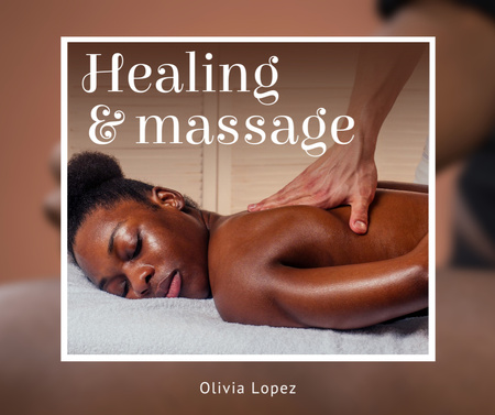 Awesome Wellness Massage Options Offer Facebook Design Template