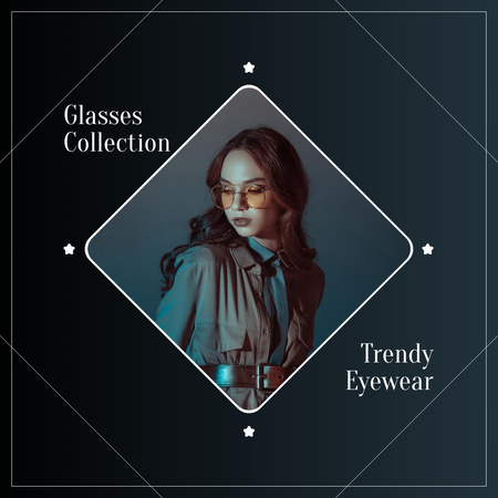 Plantilla de diseño de Anuncio de colección de gafas de moda Instagram 