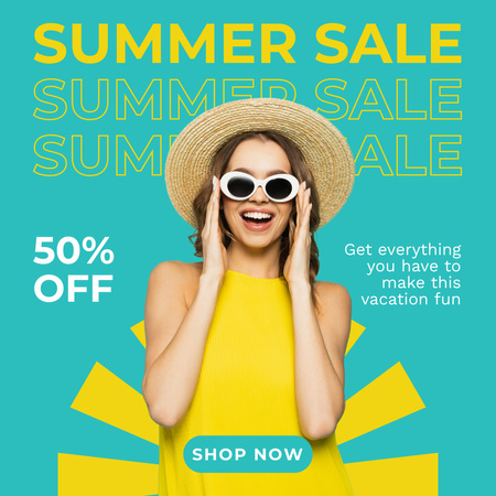 Summer Sale of Fashion Items Instagram Design Template
