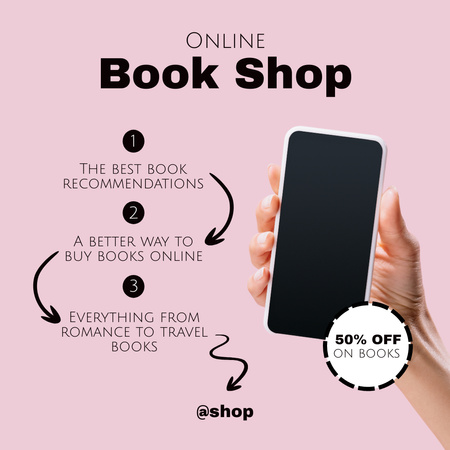 Online Book Shop Instagram Design Template