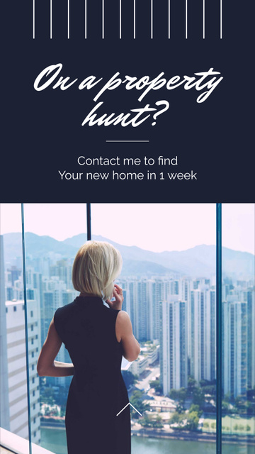 Real Estate Agent Talking on Phone Instagram Story Design Template