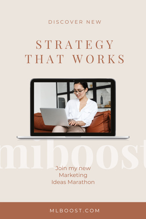 Ontwerpsjabloon van Pinterest van marketing professioneel werken in kantoor