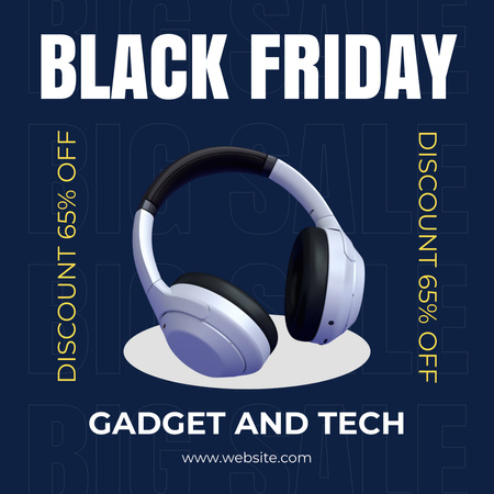 Černý pátek výprodej techniky a gadgetů Instagram Šablona návrhu