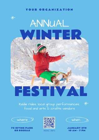 Annual Winter Festival Invitation Poster Design Template