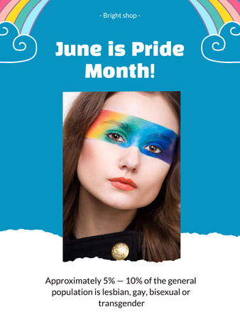 Pride Month Announcement Poster US Design Template