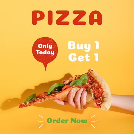 Today Only Discount on Delicious Pizza Instagram Šablona návrhu