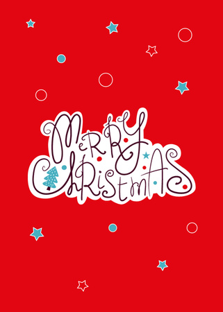Christmas Cheers with handwritten font Postcard 5x7in Vertical Design Template