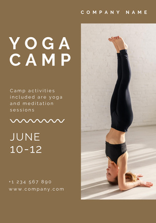Yoga Camp Invitation Poster 28x40in Design Template